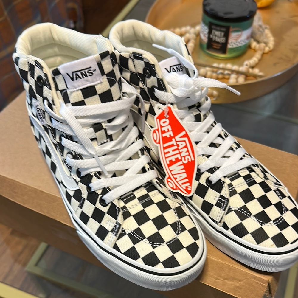 Vans Checkered High-Top Sneakers